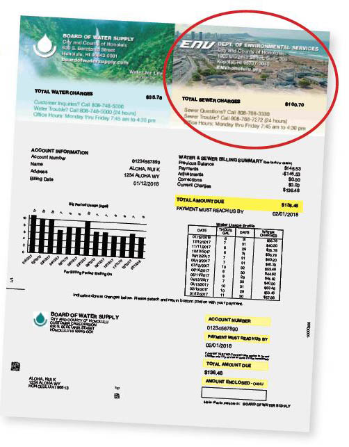 env sewer bill