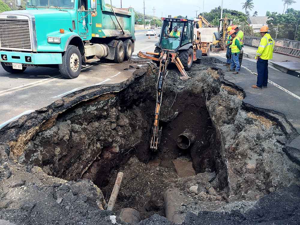 repair the water main