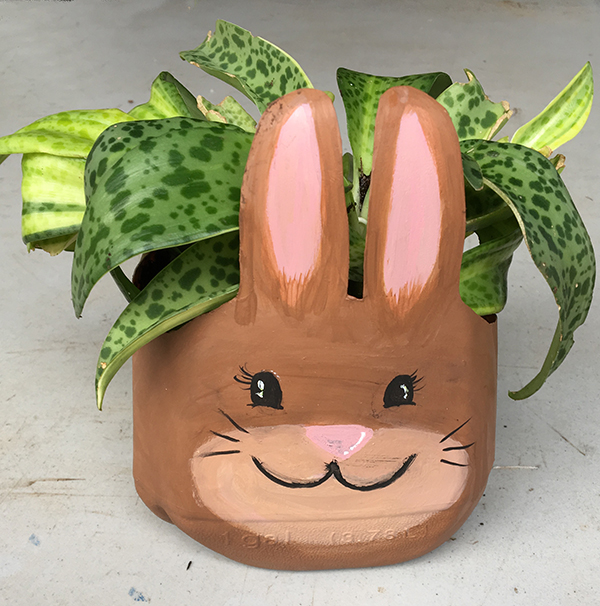 whimsical reusable bunny planter workshop