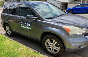 gnss dudek contractor vehicle with magnet decal