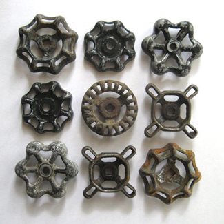 water cutoff valve knobs
