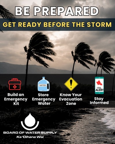 Be Prepared | Get Ready Before the Storm | Build an Emergency Kit, Store Emergency Water, Know Your Evacuation Zone, Stay Informed