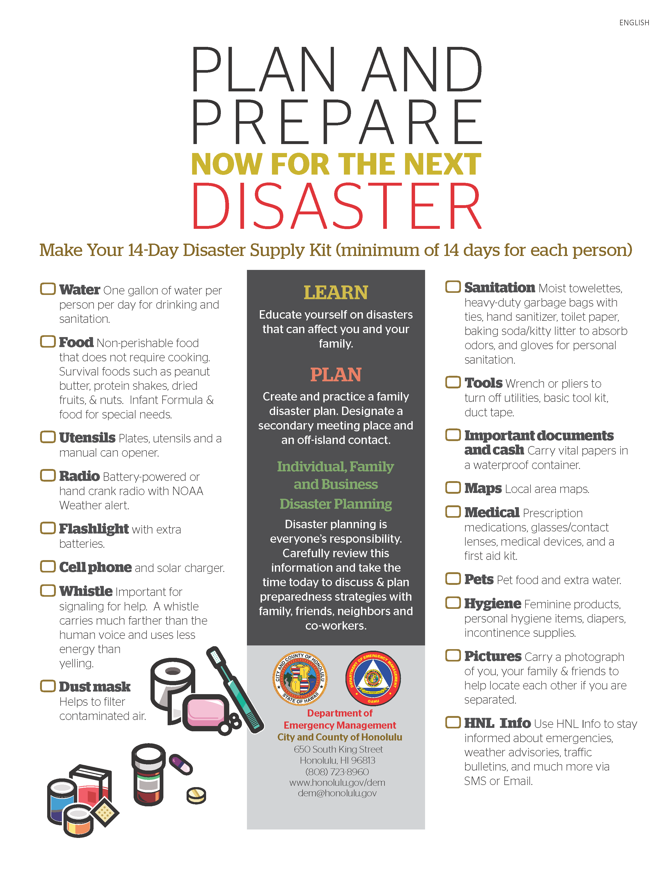 DEM Plan and Prepare for the next disaster