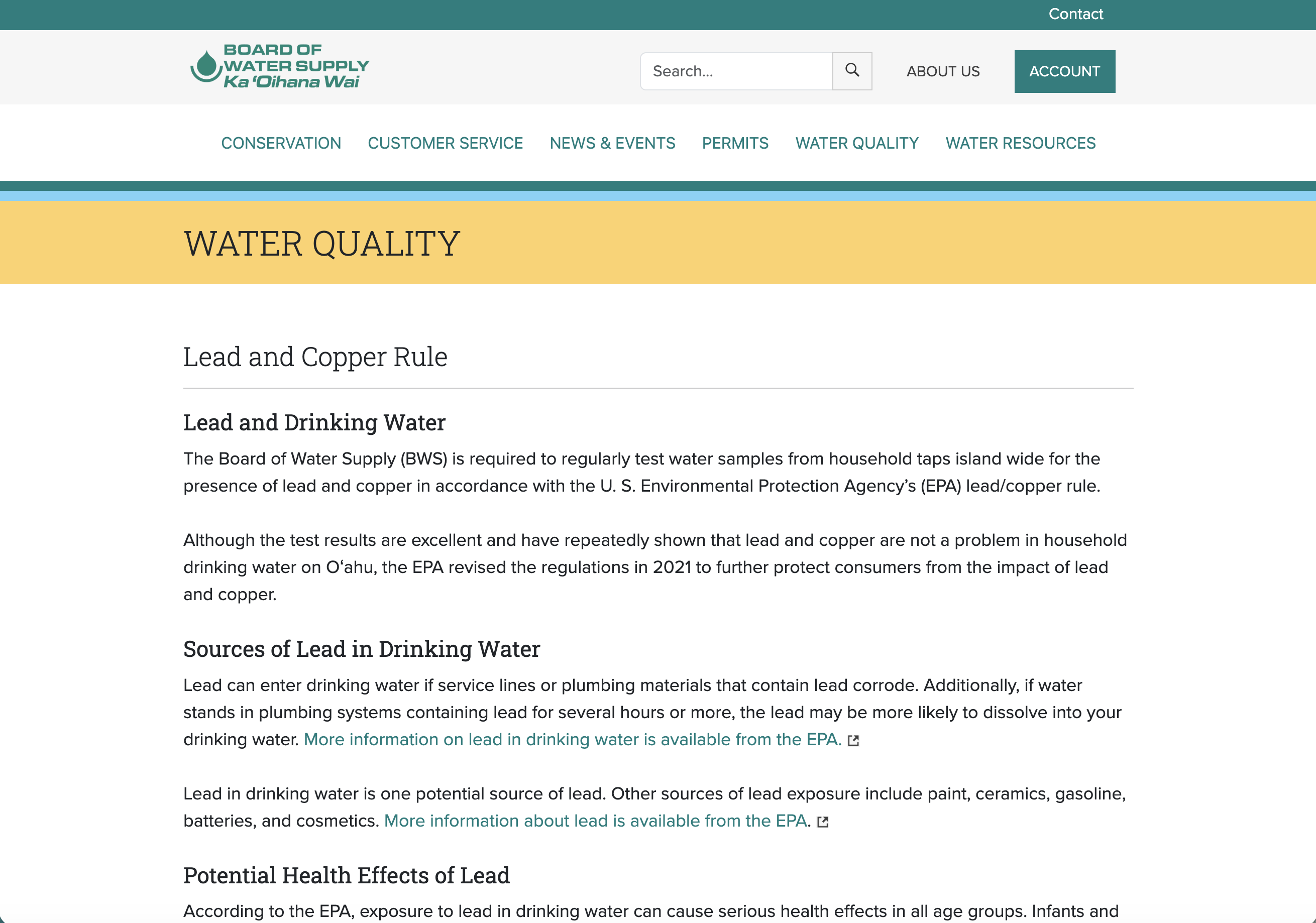 Lead and Copper Portal | lead.boardofwatersupply.com