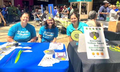 Imagine A Day Without Water (2025) | Crowds gather at Windward Mall to learn more about water conservation. Three Board of Water Supply employees are availble to answer questions.