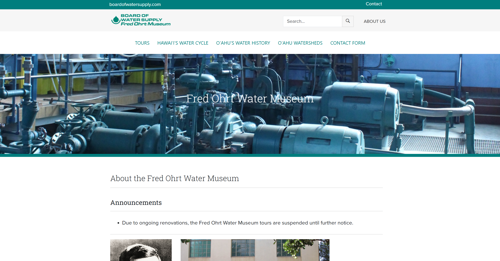 Fred Ohrt Water Museum | FredOhrtMuseum.org
