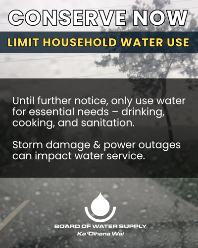 BWS - Conserve Now - Limit Household Water Use Until Further Notice | Widespread Power Outages Are Impacting Water Service
