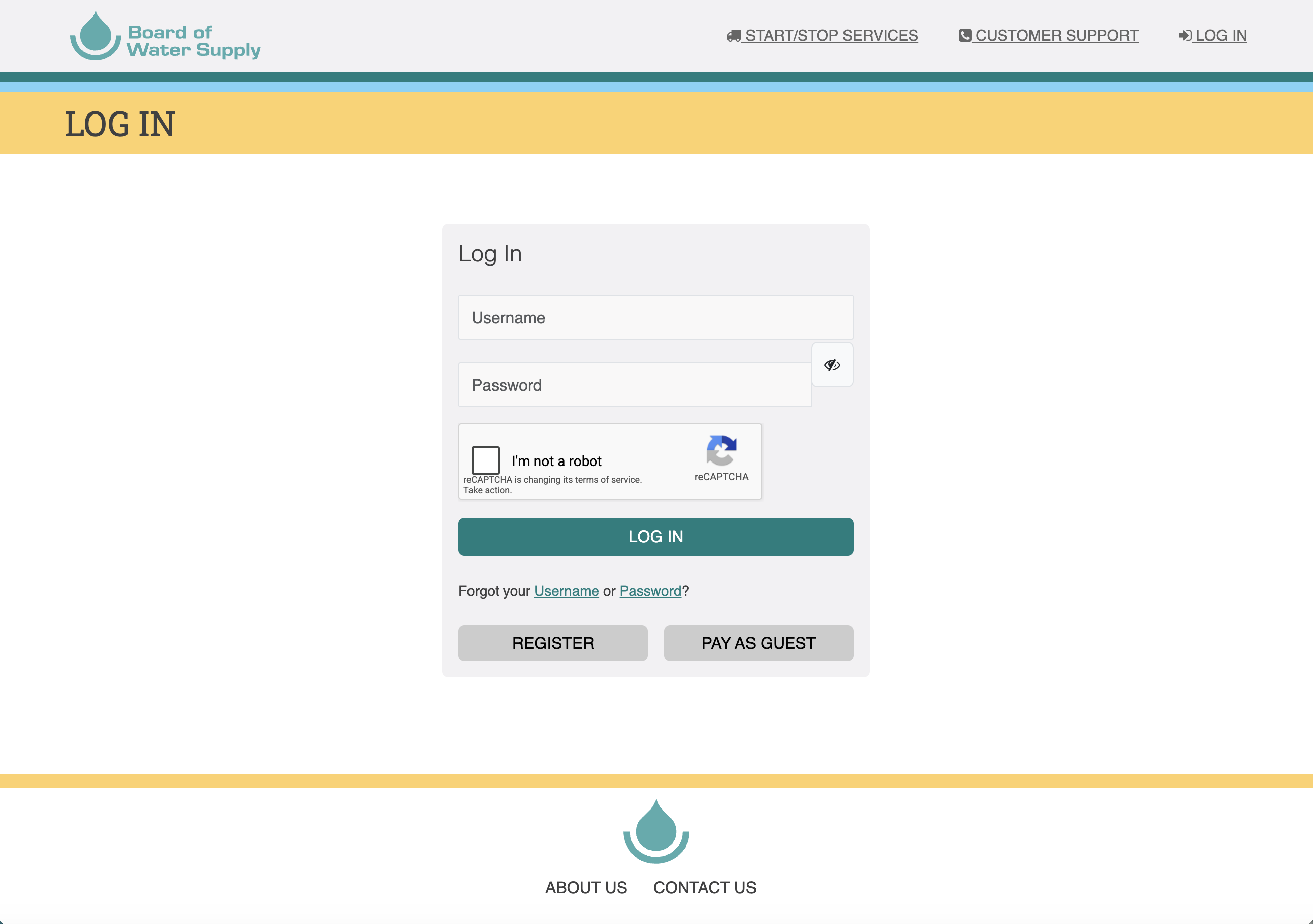 My Account Portal Login | my account.boardofwatersupply.com